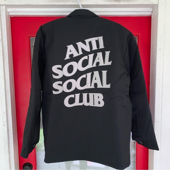 ANTI--SOCIAL SOCIAL CLUB Drop Out Full Zip Up Jacket AUTHENTIC NEW!! - Picture 1 of 4